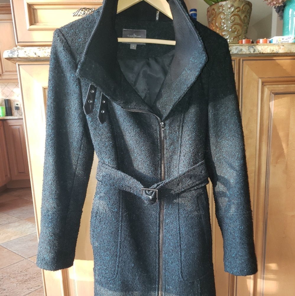 Womens High Neck Cole Haan Warm Jacket